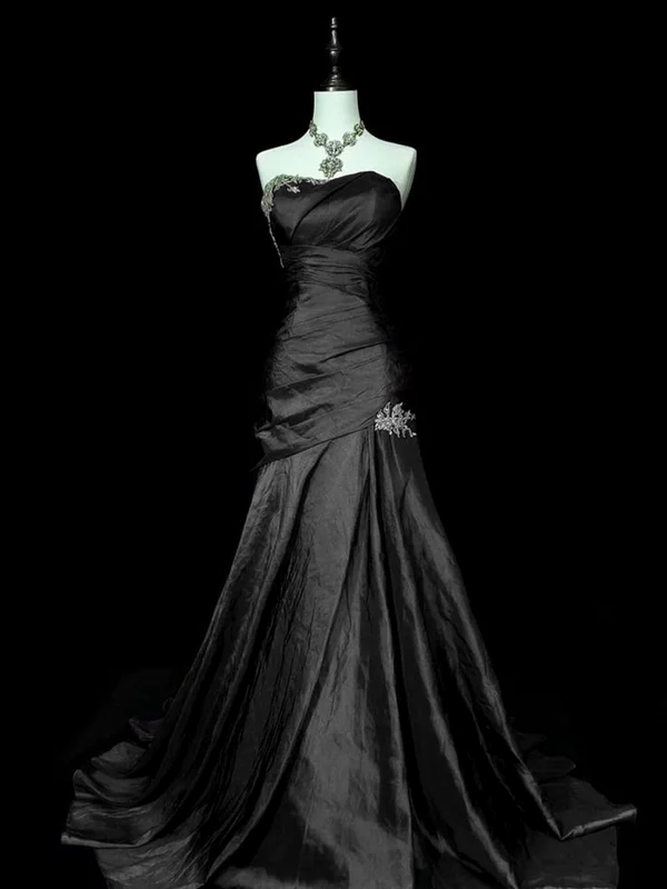 Purple Mermaid Sweetheart Long Evening Dress Strapless Prom Dress