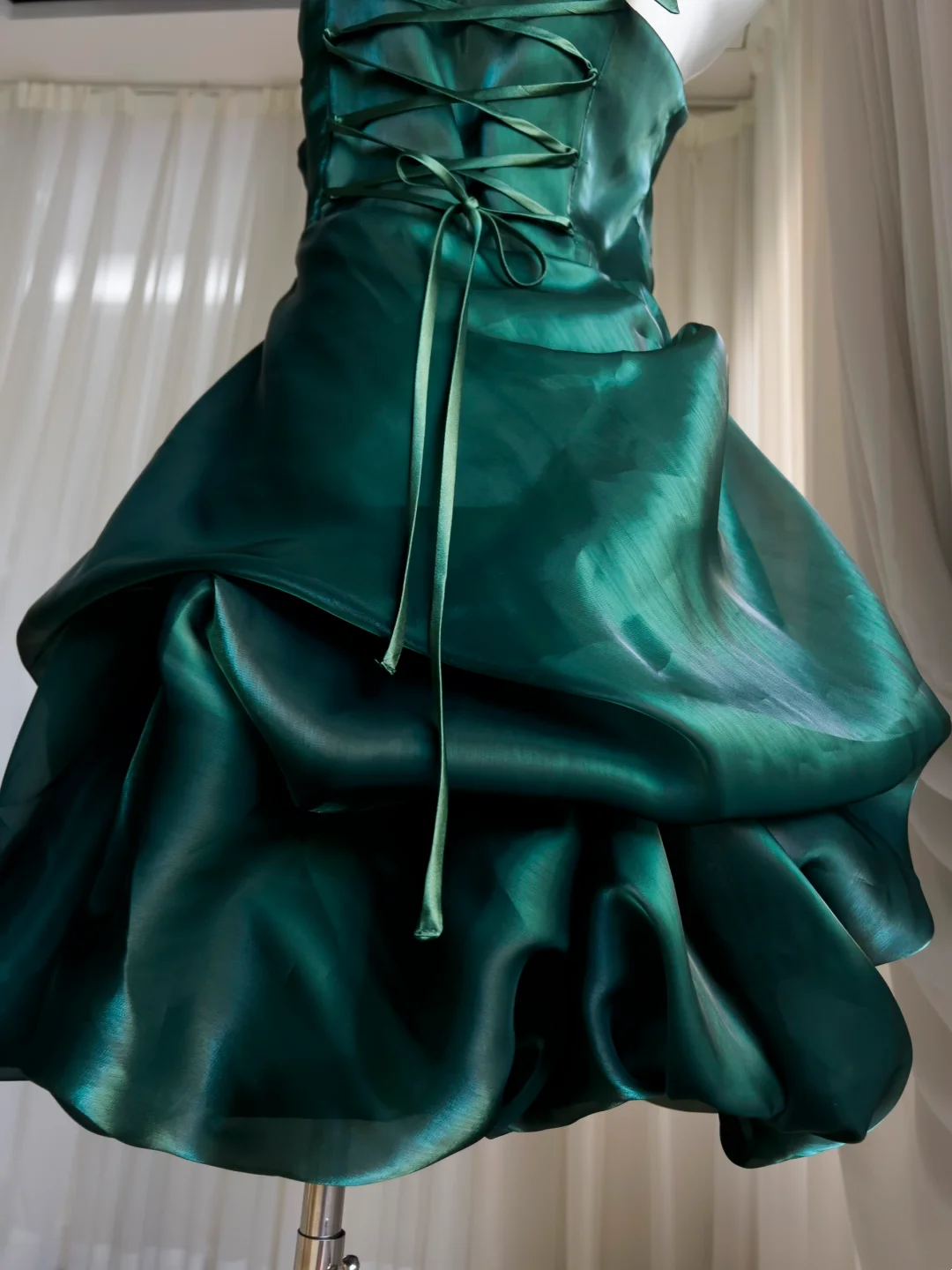 Halter Emerald Green Short Prom Dress Party Dress Homecoming Dress
