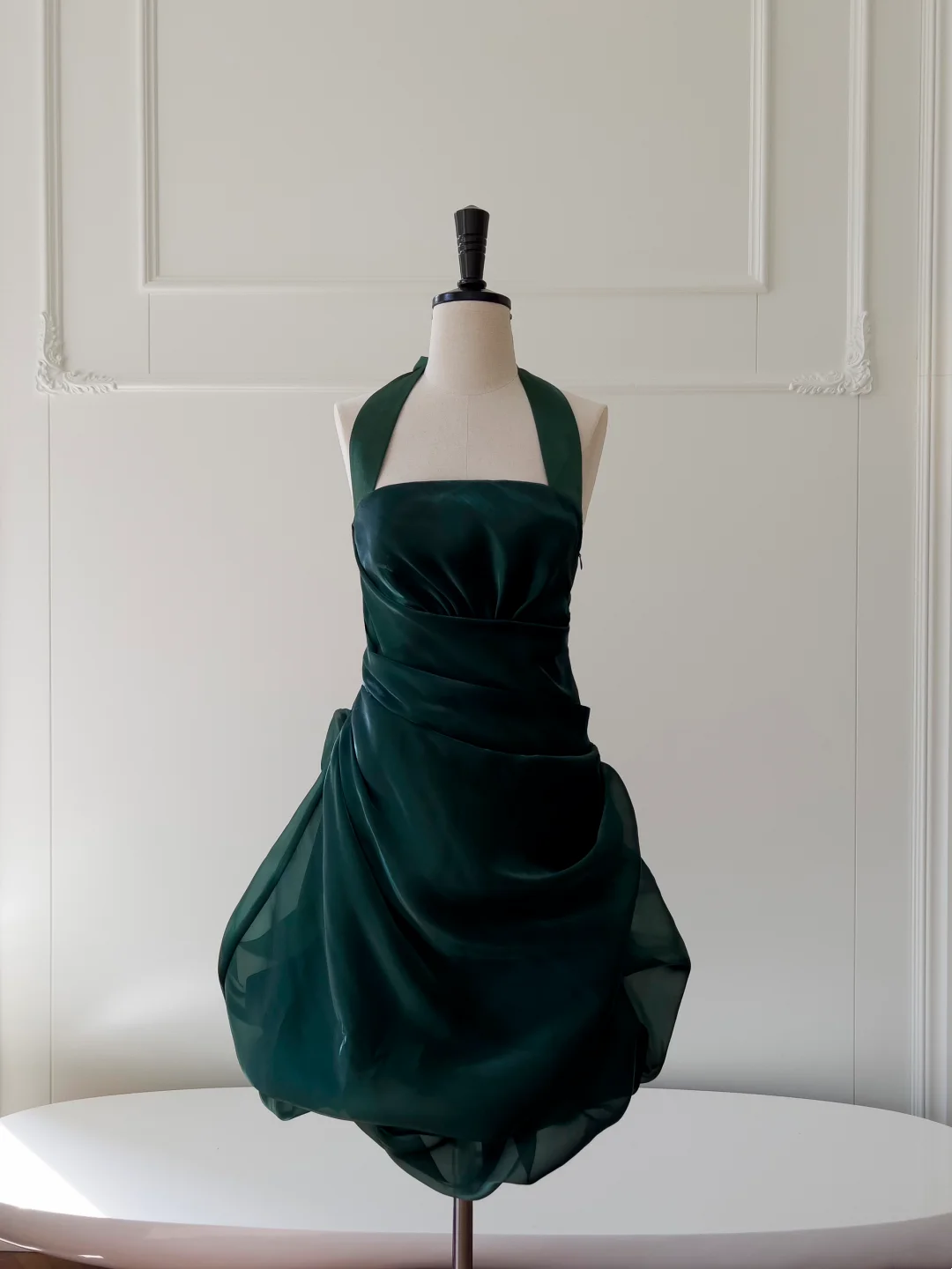 Halter Emerald Green Short Prom Dress Party Dress Homecoming Dress