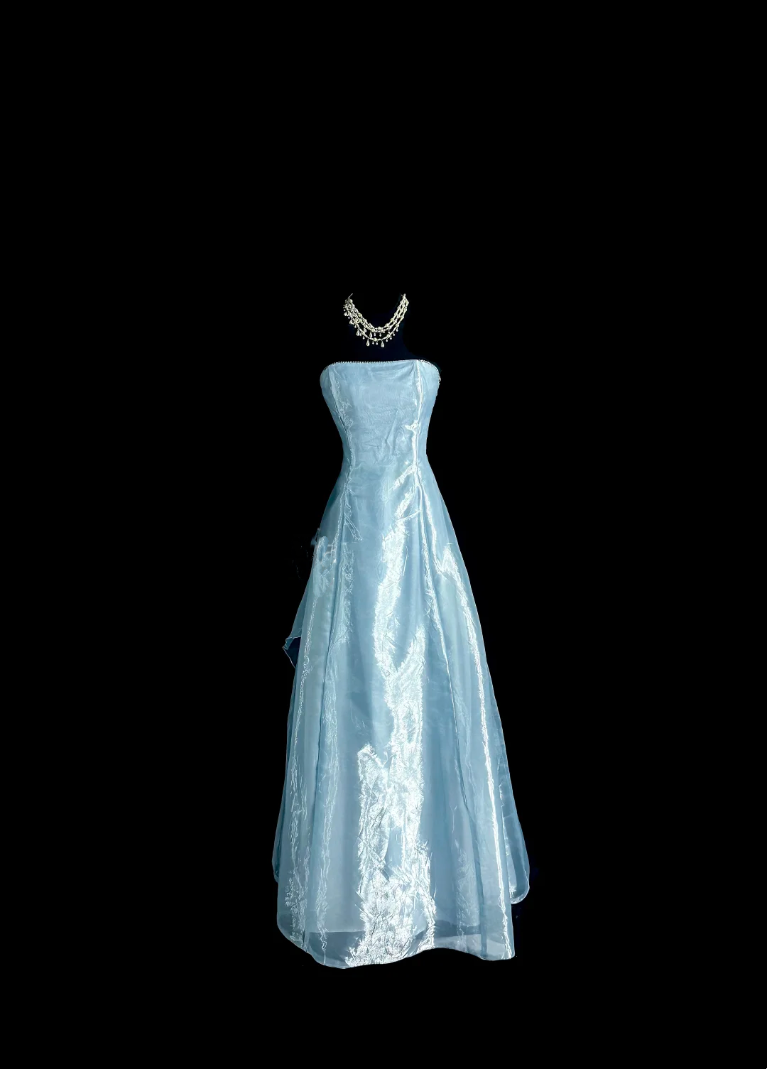 A Line Blue Long Prom Dress Simple Formal Evening Dress J8935