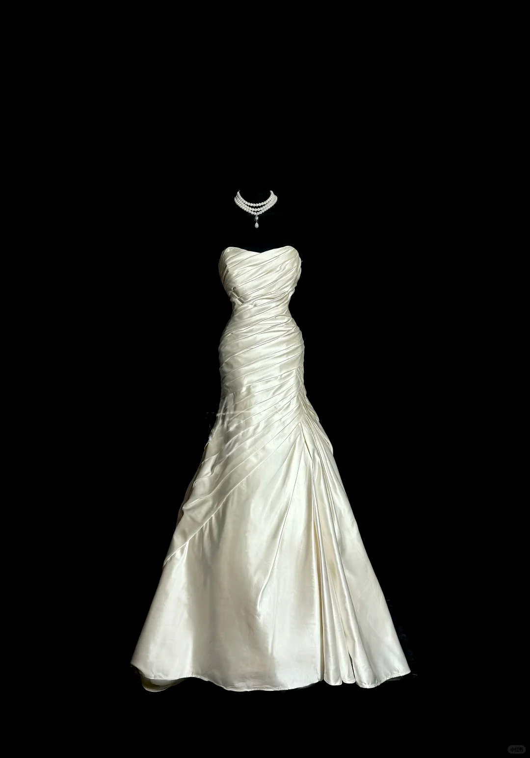 Strapless Mermaid Wedding Dress Ivory Bridal Gown With Trail J8941