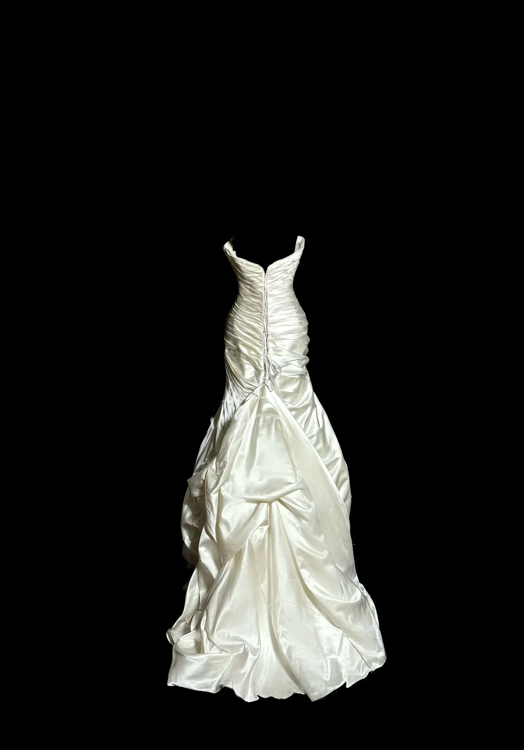 Strapless Mermaid Wedding Dress Ivory Bridal Gown With Trail J8941
