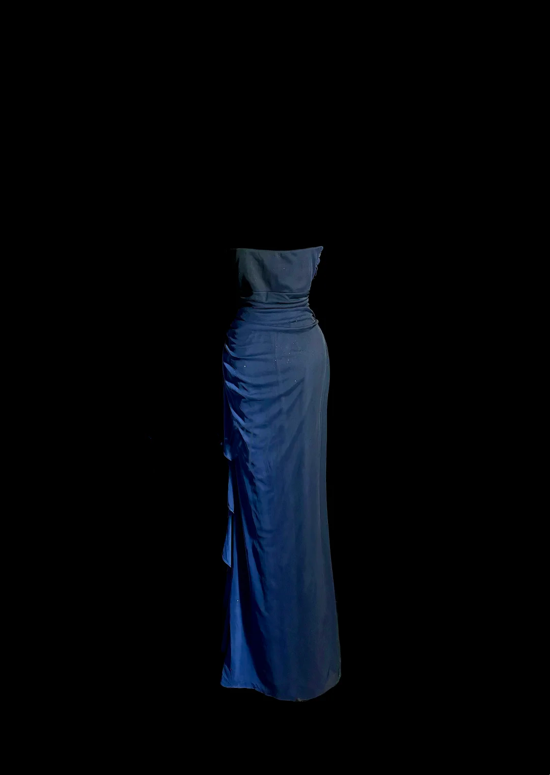 Sweetheart Navy Blue Vintage Prom Dress Beaded Evening Party Dress