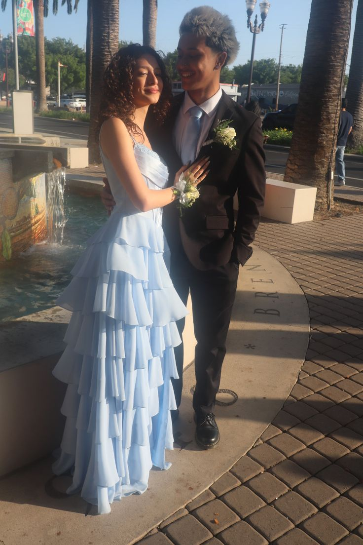 Blue Layered Long Prom Dress Formal Evening Party Dress J8986