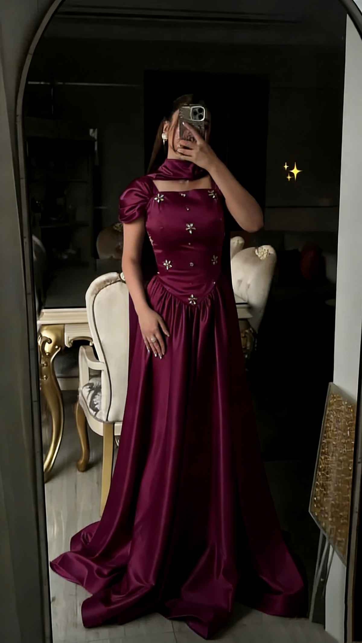 Blue A-Line Prom Dresses Beaded Long Evening Party Dress