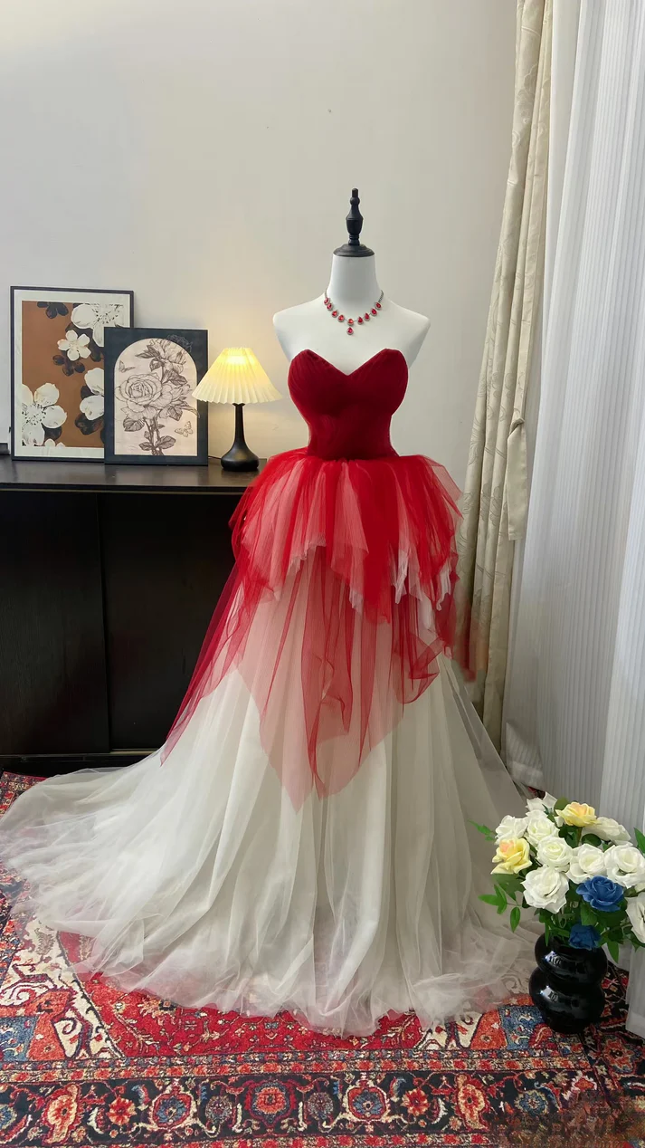 Sweetheart Tulle Long Prom Dresses Formal Evening Gown J9142