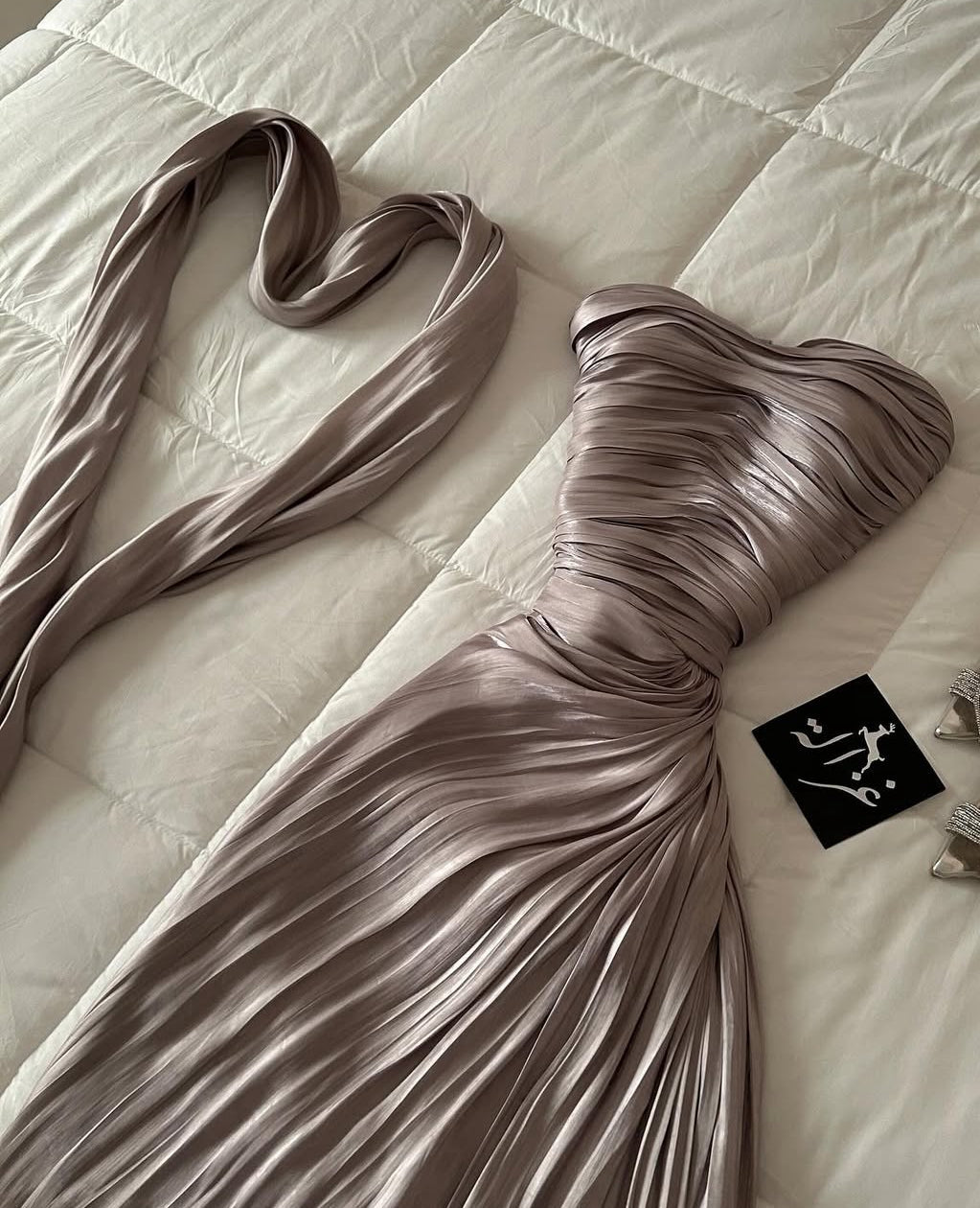 Strapless A Line Long Prom Dress Formal Wedding Guest Dress J9236