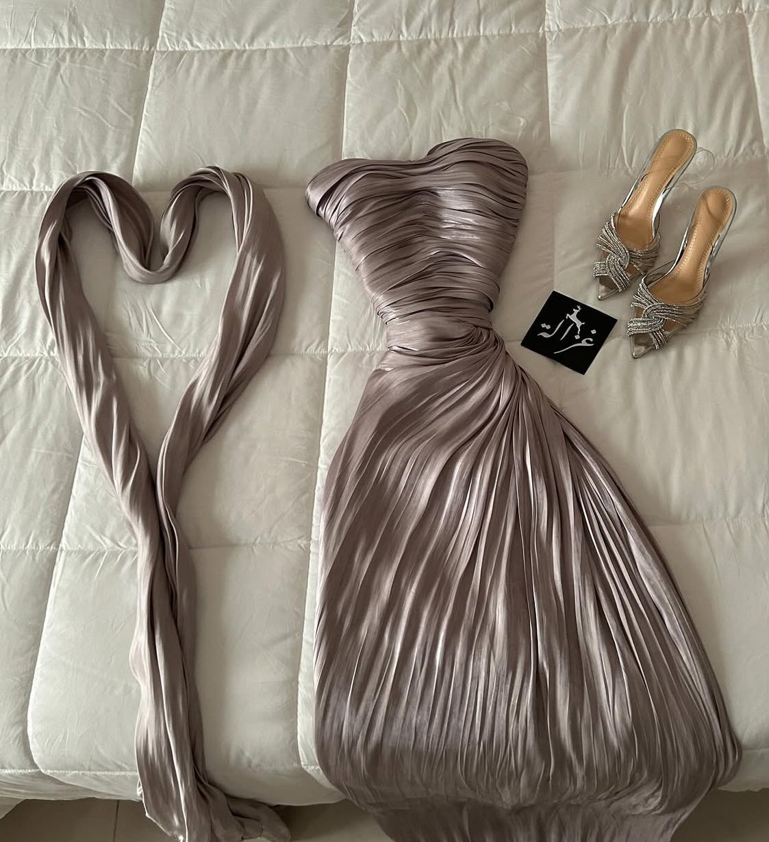Strapless A Line Long Prom Dress Formal Wedding Guest Dress J9236
