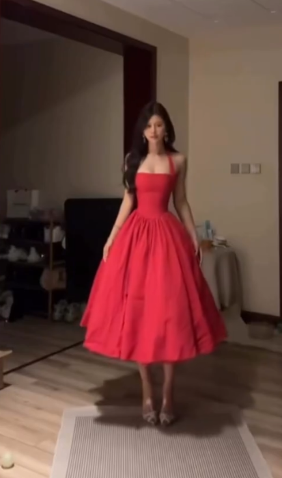 A-Line Red Prom Dress Formal Party Dress Evening Dress