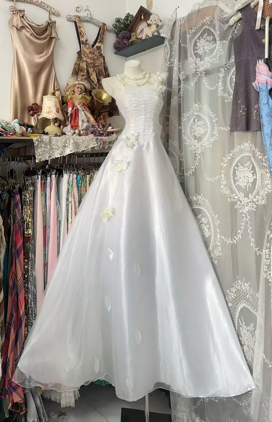 White A-Line Fairy Party Dress Sweet Birthday Dress