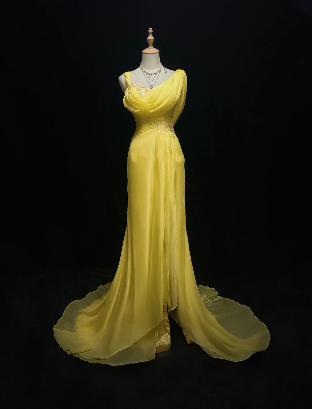 Yellow Mermaid Evening Dress Sweetheart Formal Prom Dress
