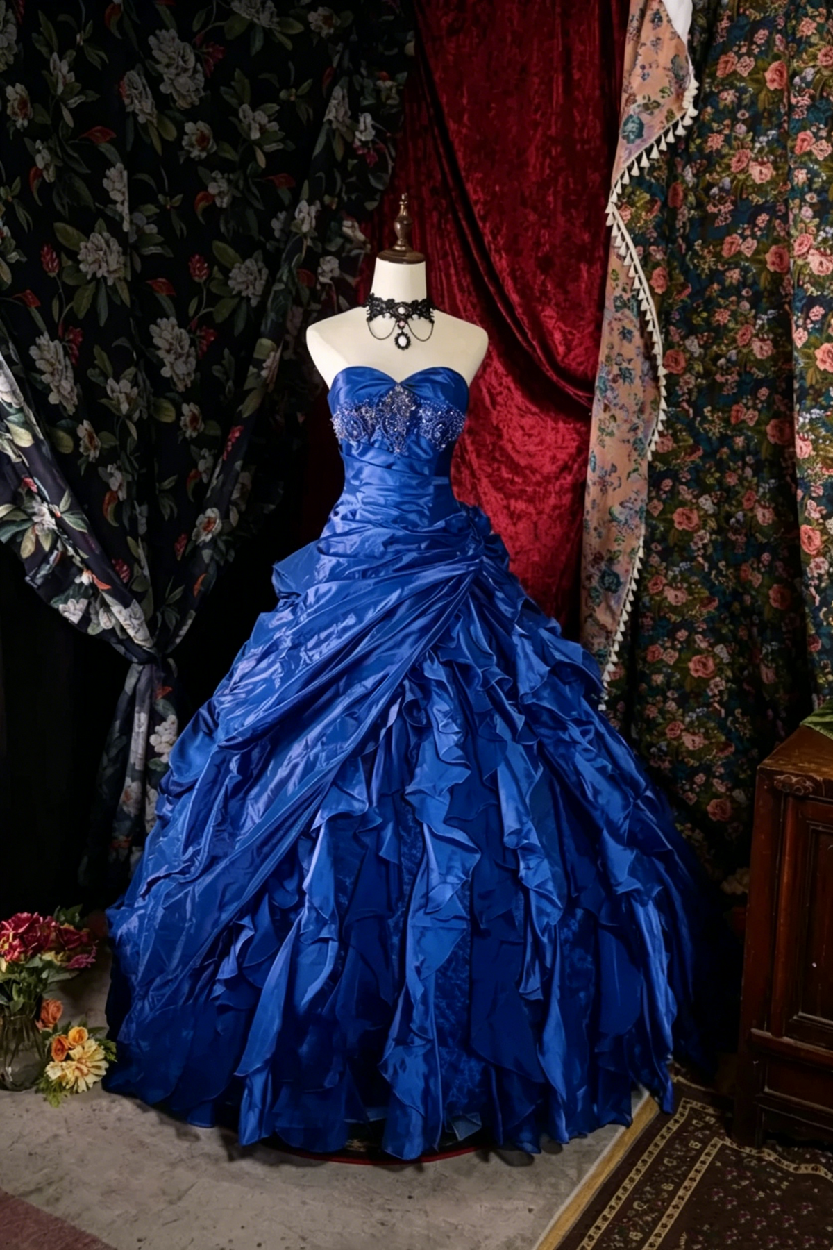 Sweetheart Ball Gown Sweet 16 Birthday Dress Retro Formal Party Dress