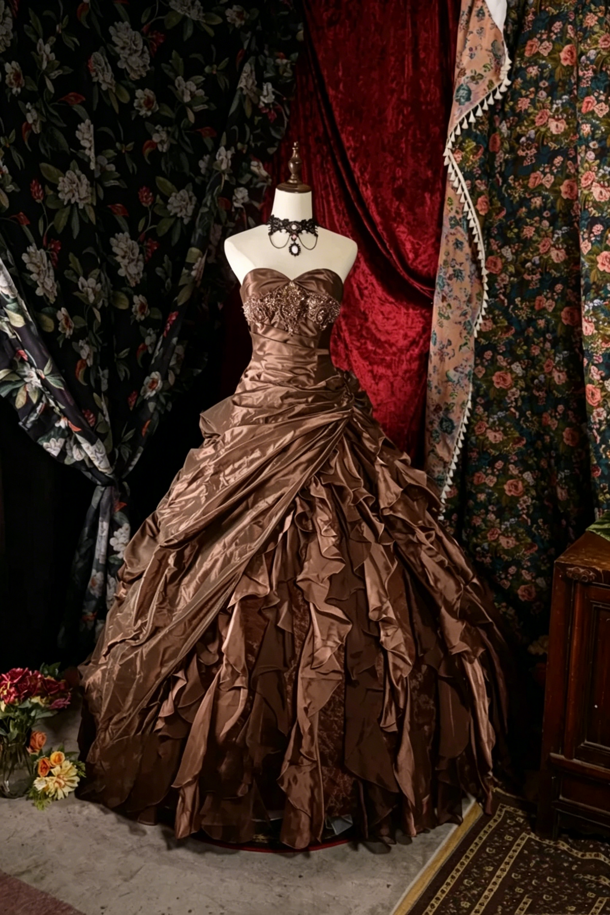 Sweetheart Ball Gown Sweet 16 Birthday Dress Retro Formal Party Dress