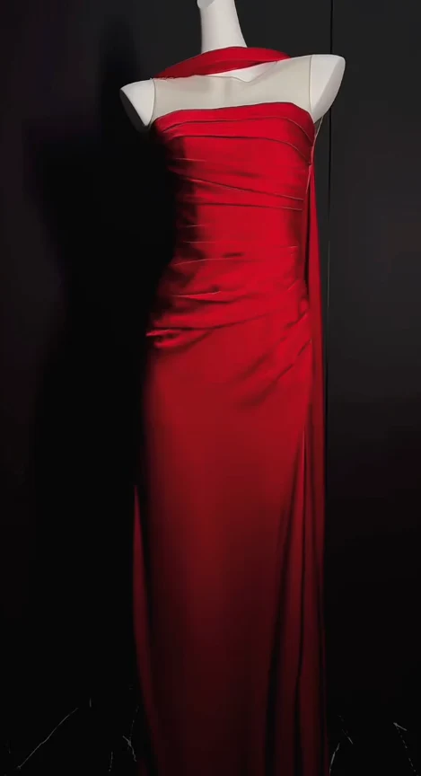 Sheath Red Long Prom Dresses Evening Dresses Formal Party Dresses