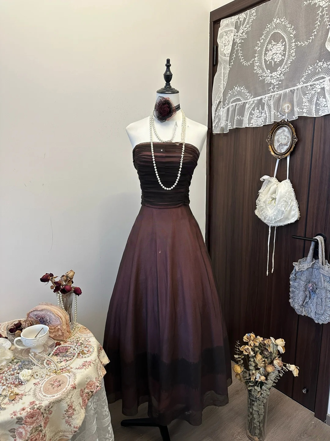 Strapless A Line Prom Dress Elegant Formal Evening Party Dress J9437