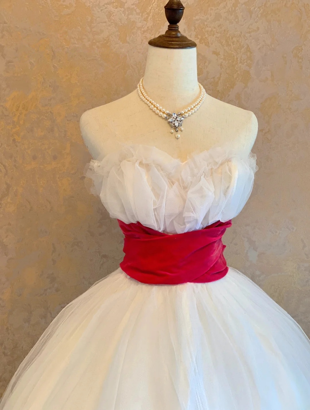 Sweetheart A-Line White Birthday Dress Tulle Prom Party Dress