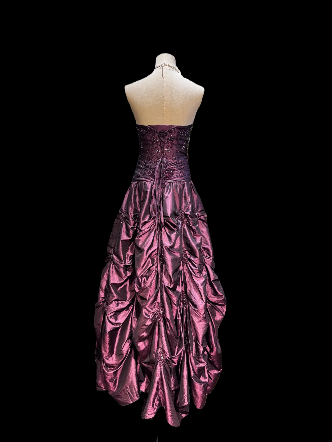 Sweetheart Purple Prom Dress With Beading Retro Birthday Dress
