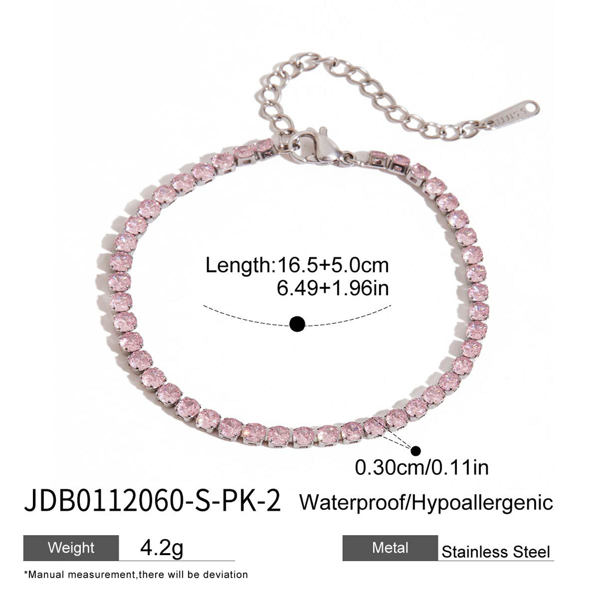 Stainless Steel Star Bracelet Rhinestone Bracelet