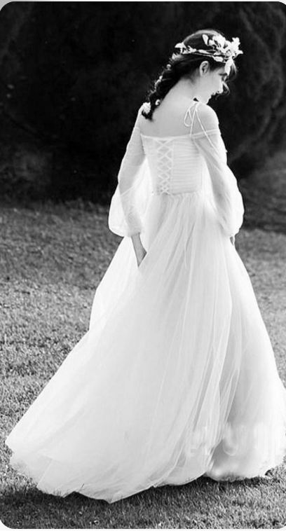 Champagne tulle long prom dress, champagne tulle evening dress - View 5 | FashionDia