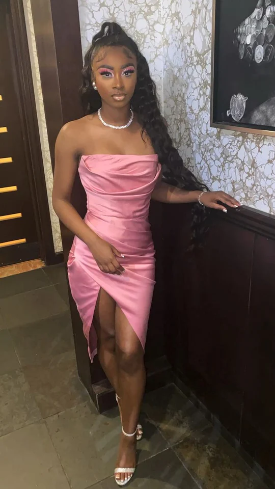 Pink 19th Birthday Dress Black Girl homecoming dress, birthday gown - FashionDia
