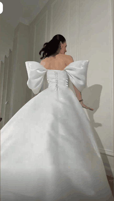 Elegant Off The Shoulder White Tulle Satin Long Party Dress Birthday Evening Dress D4753