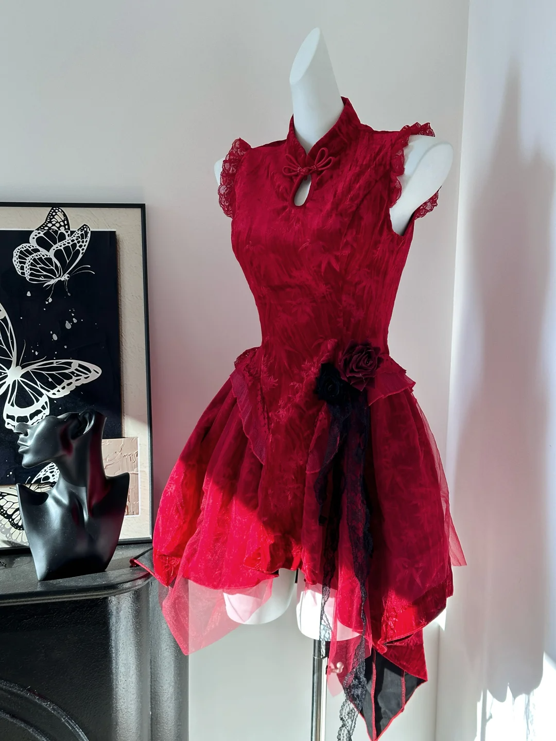 Beautiful Red Sleeveless Short A Line Birthday Party Dress Formal Homecoming Dress