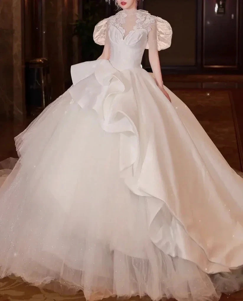 Chic A-line Long Sleeves Wedding Dress,Bridal Gown (ZD13702)