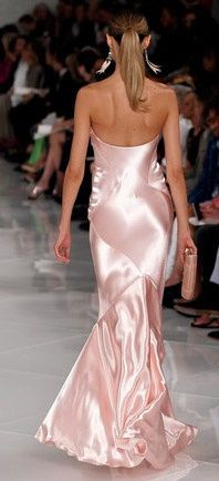 Elegant Pink Satin Long Party Evening Dress,Formal Prom Dress - View 3 | FashionDia