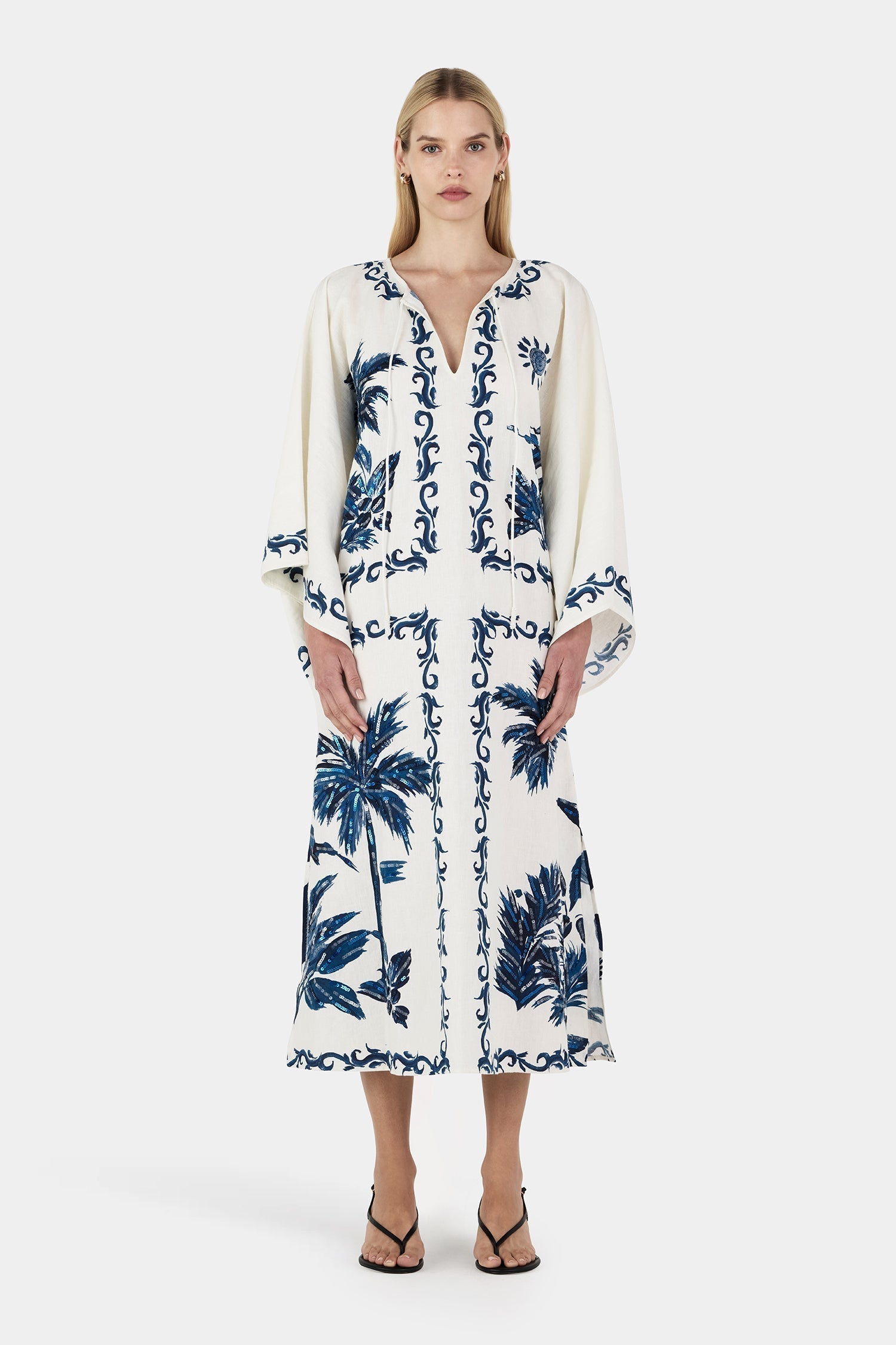 Liliana Boutique Blue Hawaiian Maxi Dress Collection