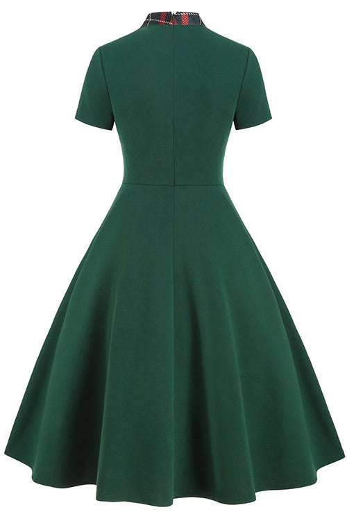 Knee Length Black A-Line Graduation Dress - Fashionpara