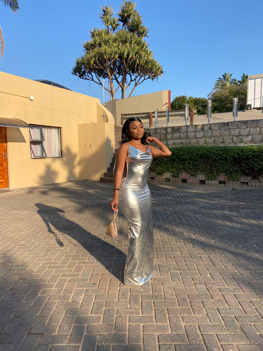 Classy Silver Sleeveless Mermaid Prom Dress,Fashion Silver Formal Gown - FashionDia