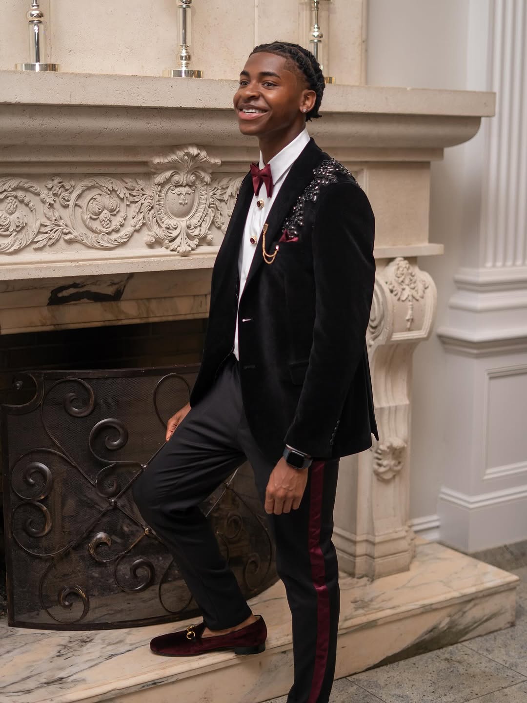 Latest Black 2 Pieces One Button Prom Men Suit Shawl Collar With Beads