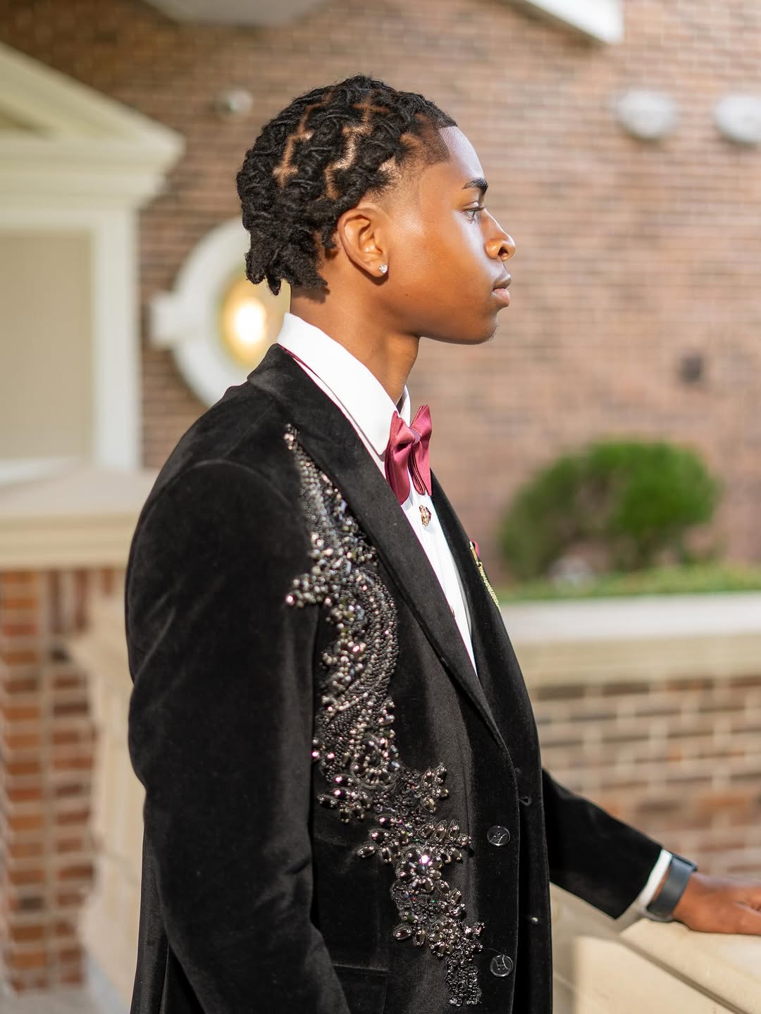 Latest Black 2 Pieces One Button Prom Men Suit Shawl Collar With Beads