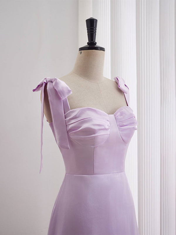 A-line Bow Tie Ruched Short Homecoming Dress