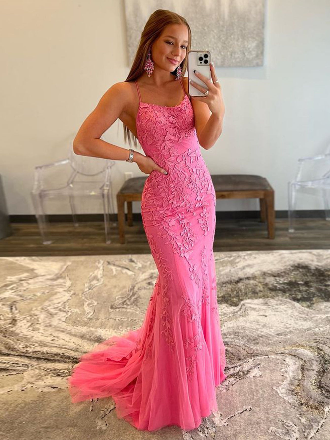 Mermaid Light Blue Prom Dress Long Evening Dress - Fashionpara