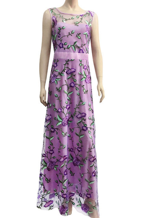 Long Sleeveless A-Line Prom Dress Evening Gown - Fashionpara