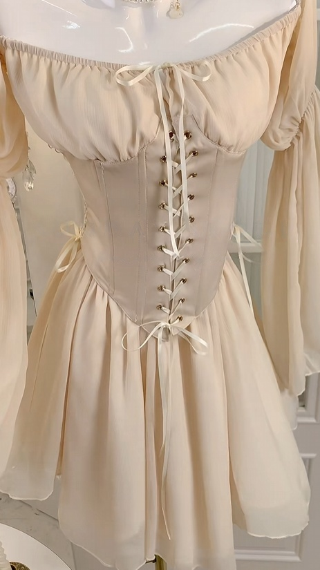 Long Sleeves A-Line Chiffon Homecoming Dress Short Birthday Dress