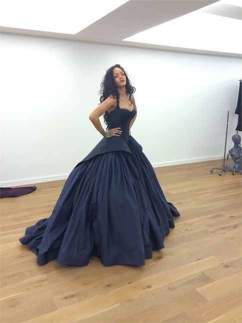 Navy Blue Satin Pleated Prom Dress A Line Birthday Ball Gown