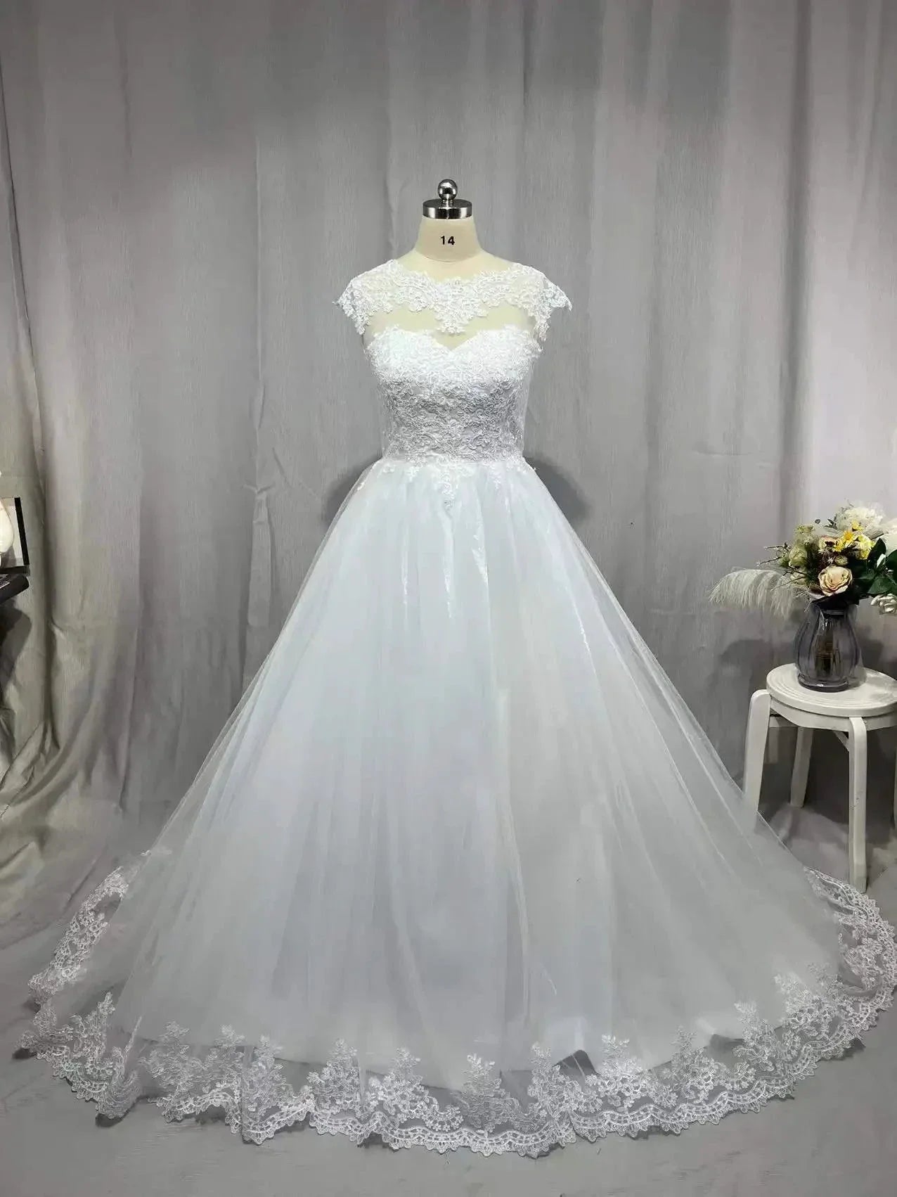 MYYBLE Real Photo Backless Cap Sleeves Bohemian Modern Wedding Dresses 2022 Plus Size Custom Made Vestido De Noiva Wedding Dress (ZD14099)