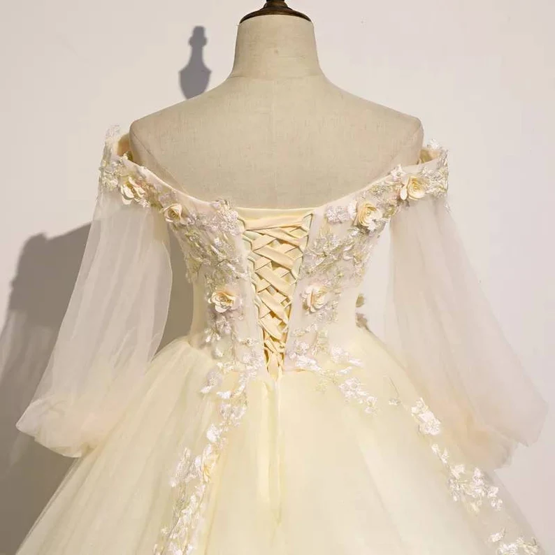 Princess glamour elegance prom dress, fairytale elegance party dress vintage - View 5 | FashionDia