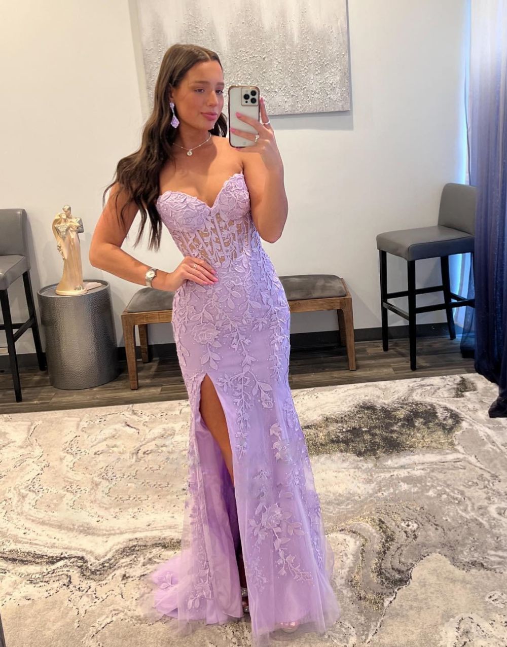 Mermaid Sweetheart Prom Dress With Appliques - View 4 | FashionDia