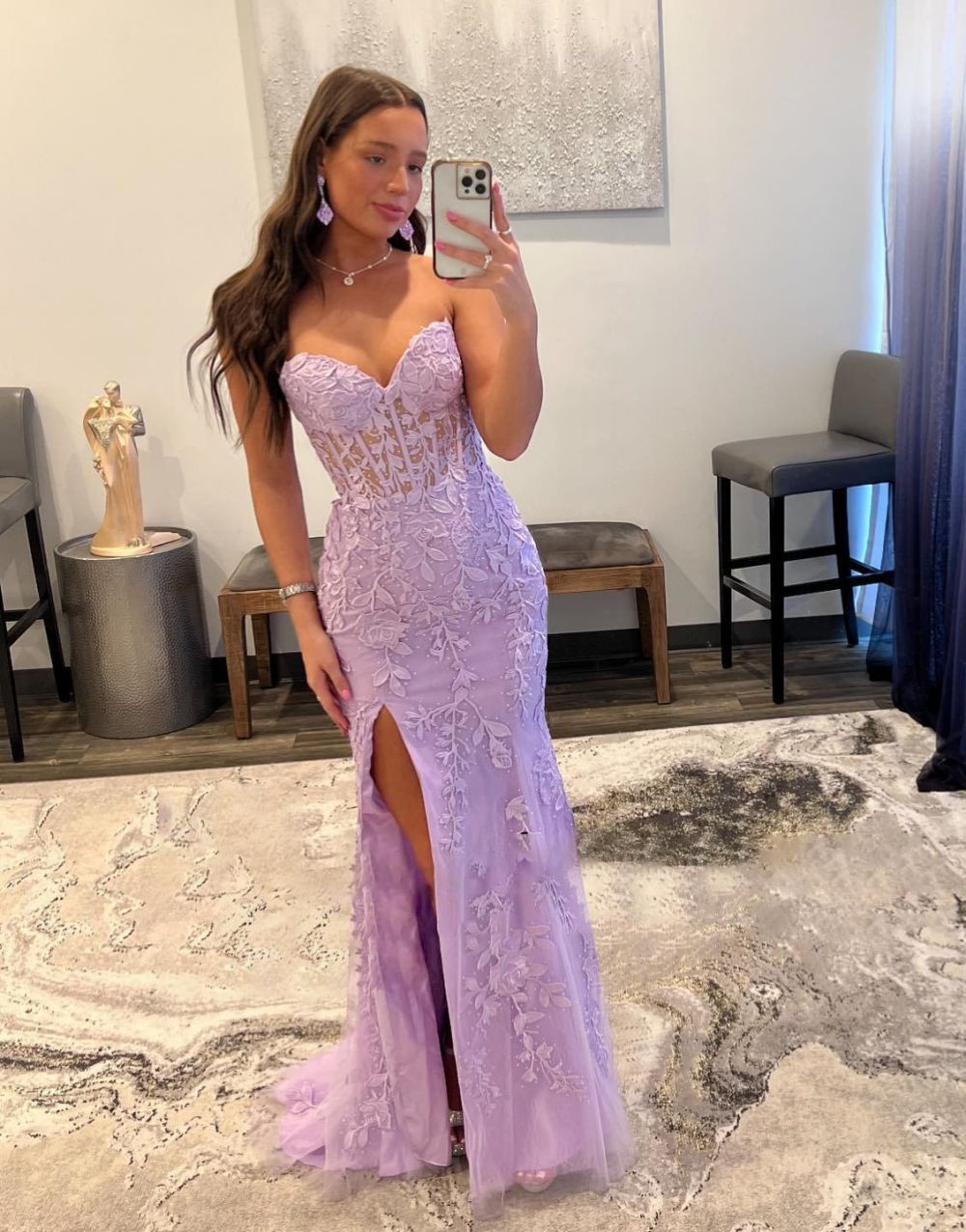Mermaid Sweetheart Prom Dress With Appliques - View 2 | FashionDia