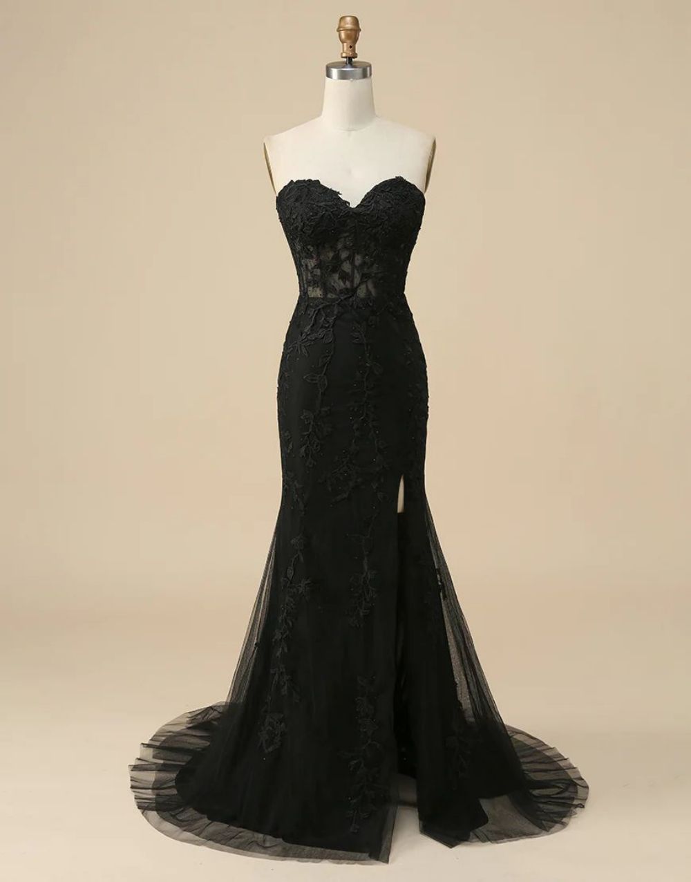 Mermaid Sweetheart Prom Dress With Appliques - View 9 | FashionDia