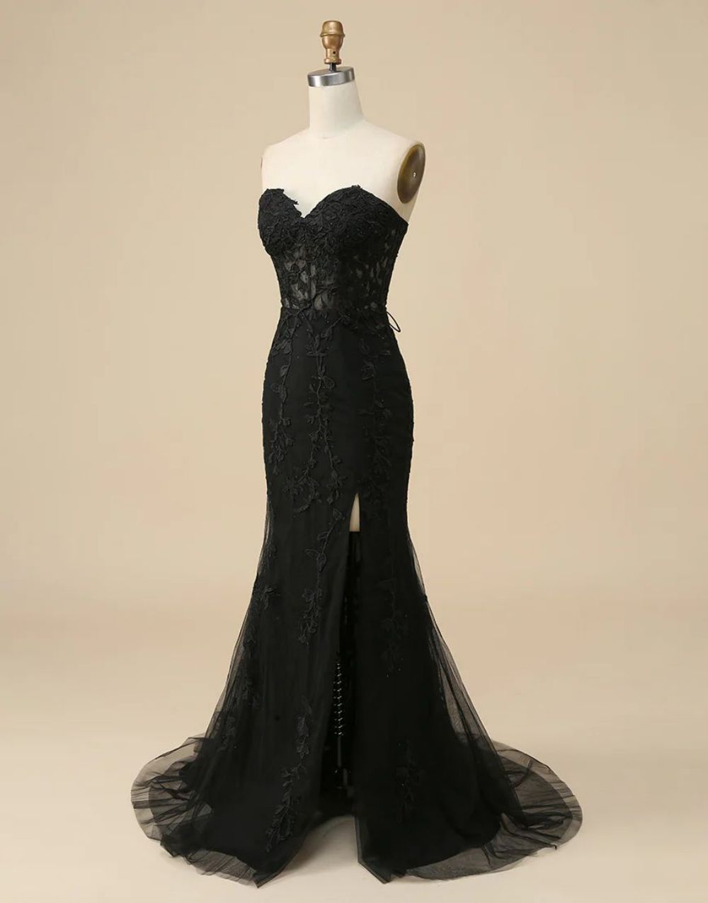 Mermaid Sweetheart Prom Dress With Appliques - View 11 | FashionDia
