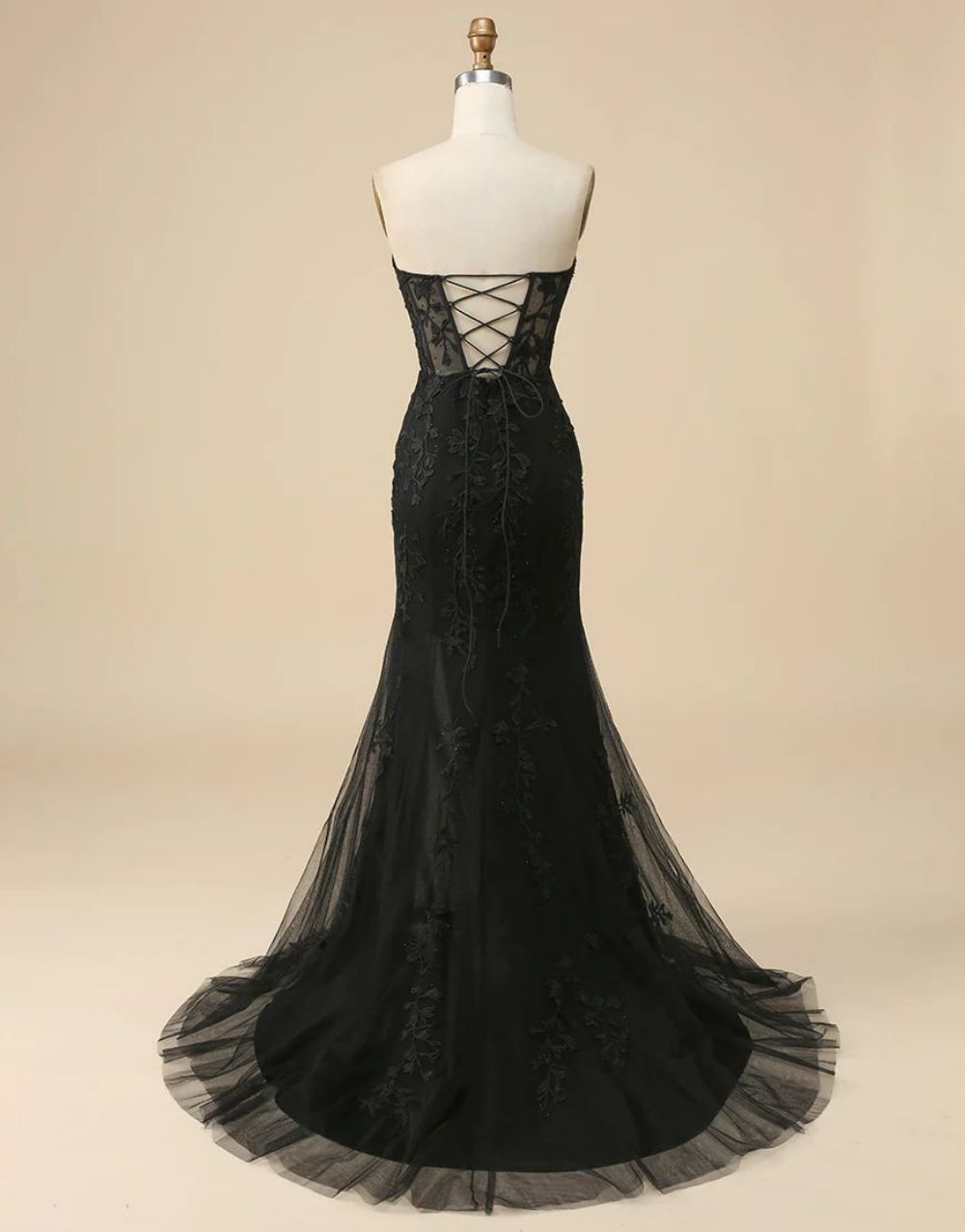 Mermaid Sweetheart Prom Dress With Appliques - View 10 | FashionDia