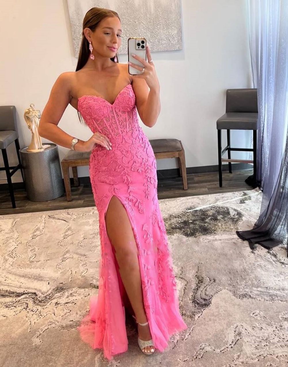Mermaid Sweetheart Prom Dress With Appliques - View 12 | FashionDia