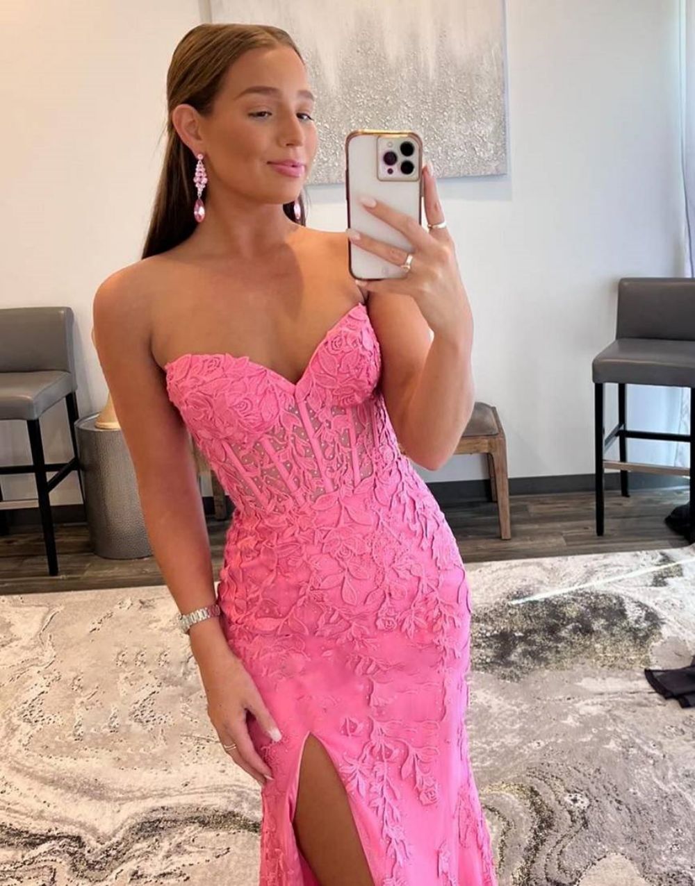 Mermaid Sweetheart Prom Dress With Appliques - View 15 | FashionDia