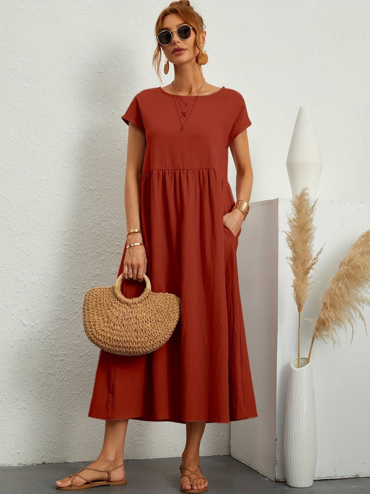 Salomé Statement Casual Linen Dress Occasion Edit