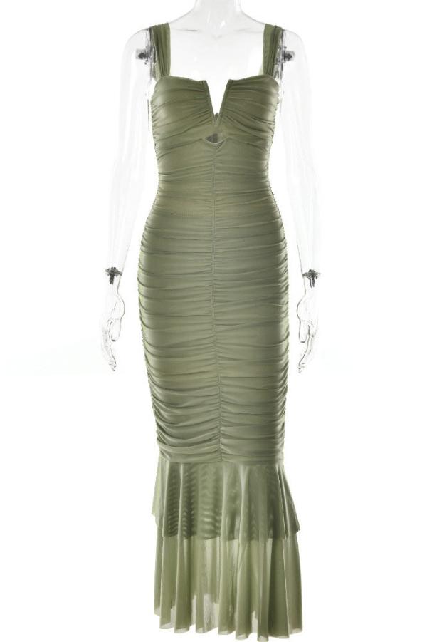 Royal Blue Midi Bodycon Sleeveless Evening Prom Dresses - Fashionpara