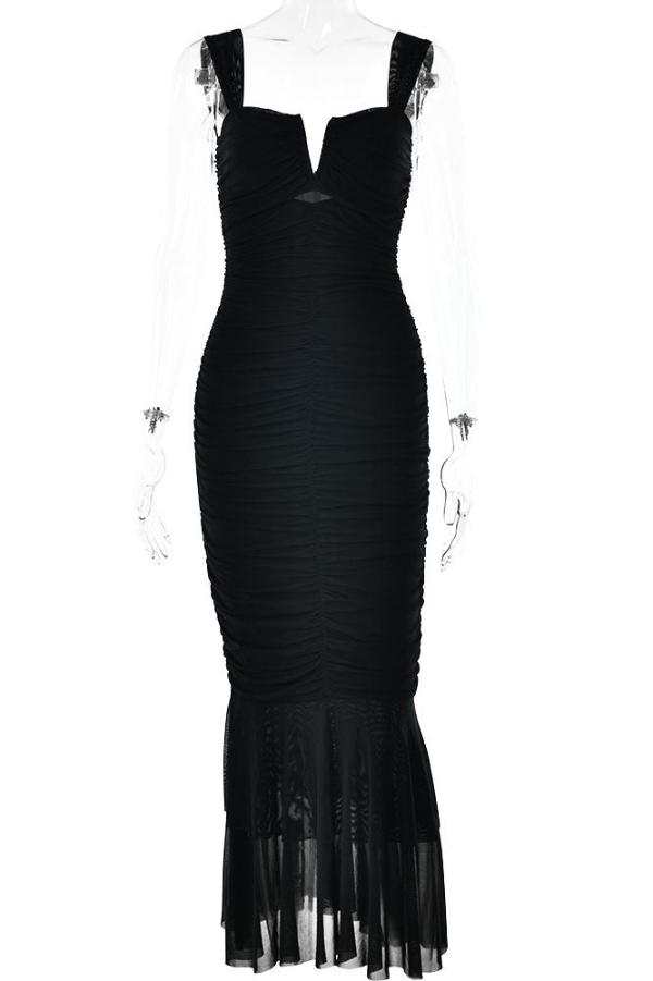 Royal Blue Midi Bodycon Sleeveless Evening Prom Dresses - Fashionpara